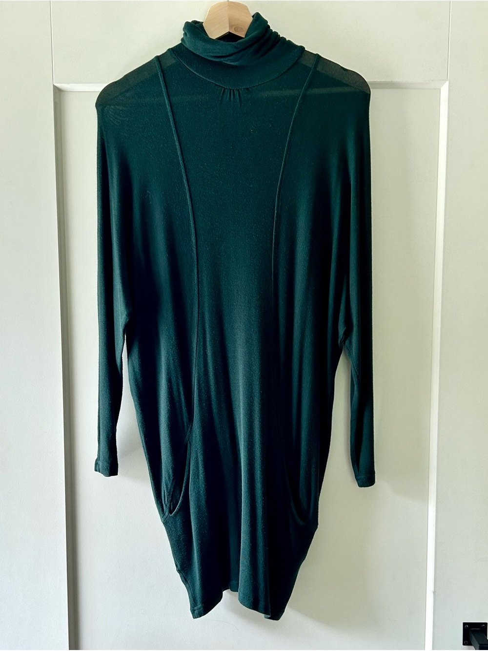 Forest Green Ribbed Turtleneck dress size S